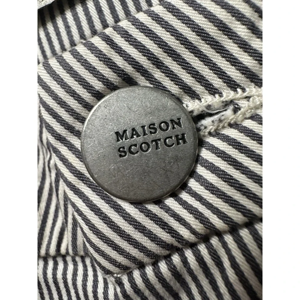 Scotch & Soda‎ Maison Scotch Size 29 Grey/White Striped Bermuda Shorts